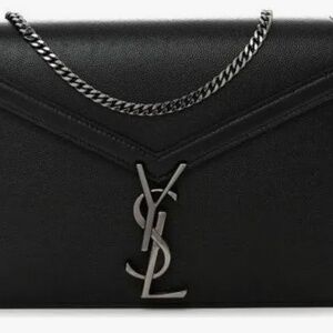 Yves Saint Laurent YSL monogrammed Cassandra clasp embossed leather bag